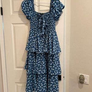 Blue Floral Woman’s dress